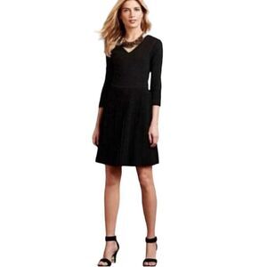GANNI ANTHROPOLOGIE Women's Fulton Pleated Dress Black Size Small